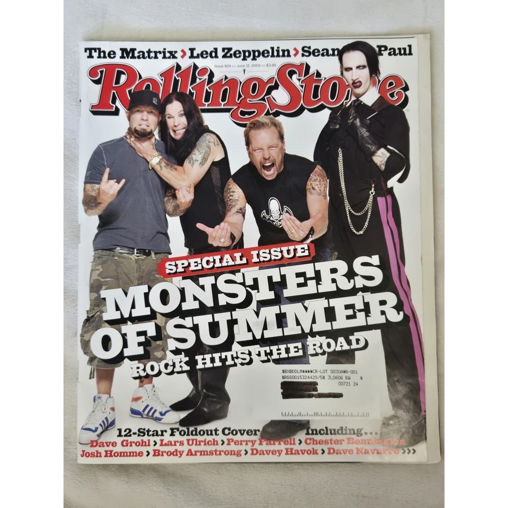 ROLLING STONE #924 Monsters Of Summer‎ June 12 2003